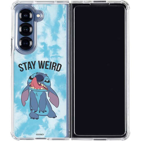 Disney Lilo and Stitch Stay Weird Galaxy Z Fold6 Clear Case